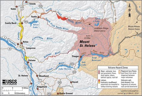 Map of Mount St. Helens